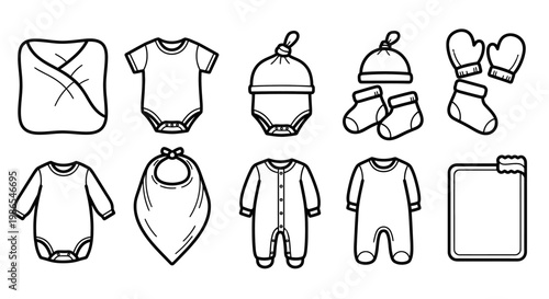 Baby clothes and accessories illustration 6.