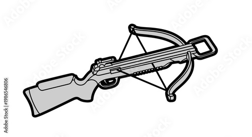 Crossbow with stock and trigger mechanism.