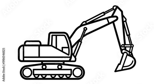 Excavator Machine Heavy Equipment Construction.