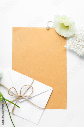 Composition with blank card...