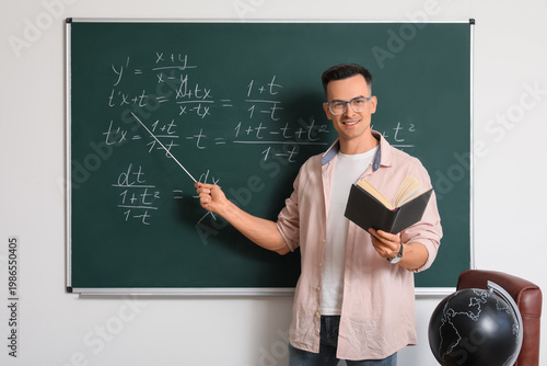 Male Math teacher conductin...