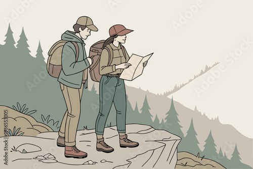 hiking in the mountains