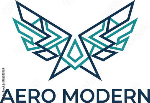Aero Modern Winged Logo Emblem Design.