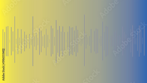 Fotografía minimal yellow sound wave background, clean audio waveform design, modern equali