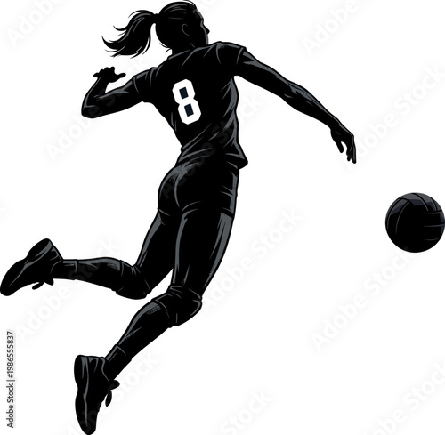 Volleyball Player Silhouette