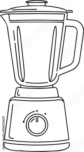 Minimalist blender vector illustration on white background
