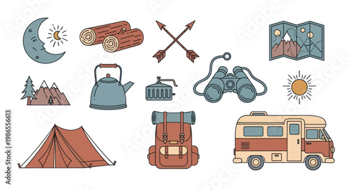 Camping and outdoor travel recreational activities.