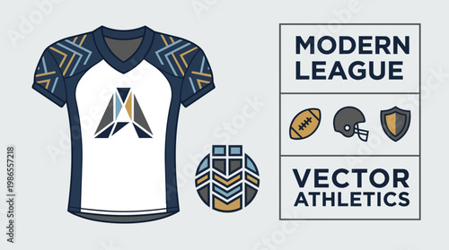 Athletic jersey with modern design.