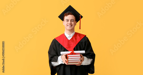 Male graduating student wit...