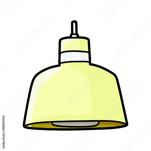 simple yellow pendant lamp vector image