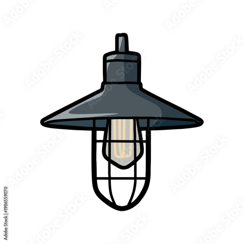 simple pendant lamp with safety guard