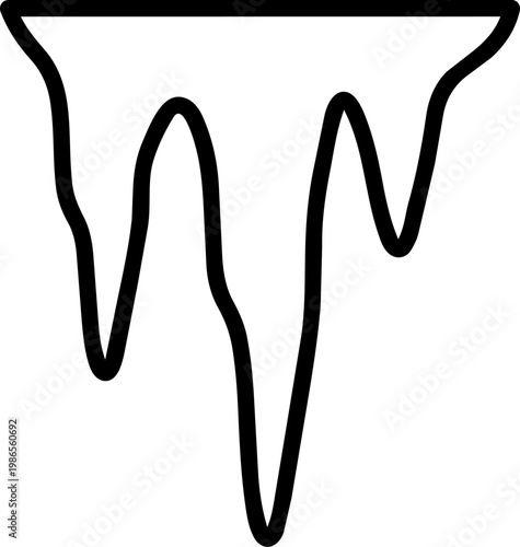 Melting Drip Form Illustration of Dripping Liquid.