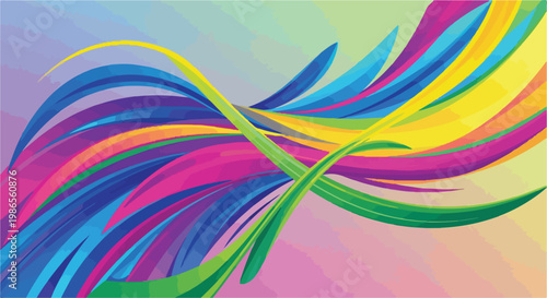 A colorful abstract image with swirling lines