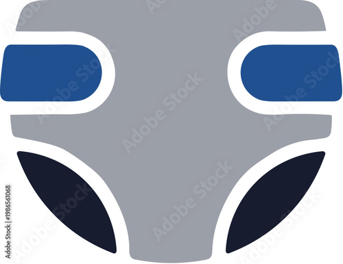 Flat Illustration Diaper Nappy Baby Care and Hygiene Icon Design