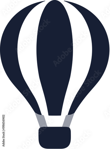 Foto Flat Design Isolated Hot Air Balloon Illustration Transportation Graphic Element