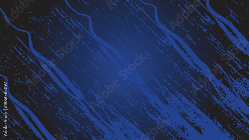 Abstract blue grunge background featuring a digital liquid wave pattern with light green lines and a flowing water texture for a modern art wallpaper design