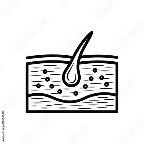 Hair Follicle Skin Icon