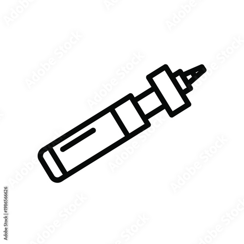 Injection syringe vaccination outline icon