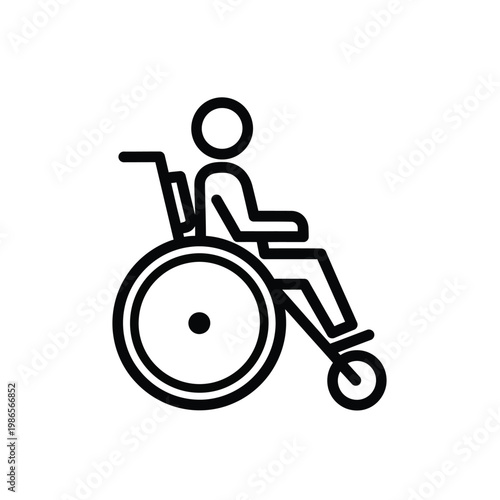 Wheelchair accessibility outline icon