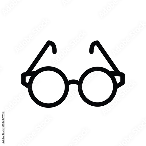 Eyeglasses vision correction outline icon