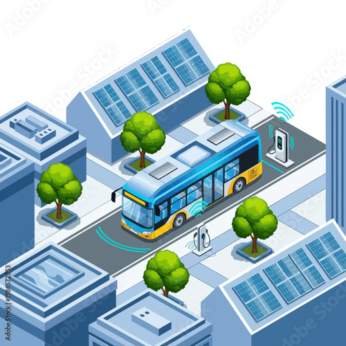 Electric Bus Charging Station in a Smart City.