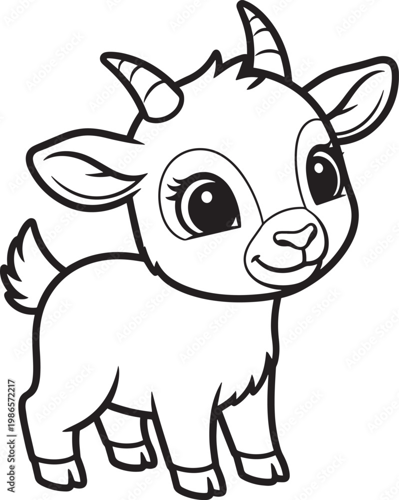 Fototapeta premium adorable cartoon calf smiling cute farm animal vector illustration