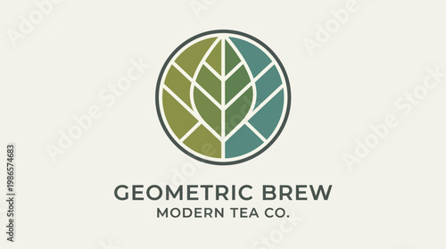 Geometric Brew Modern Tea Company Logo.