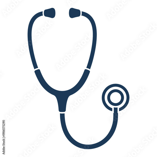 Stethoscope medical tool for doctor patient examination and diagnosis icon