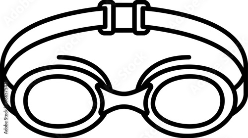 swim goggles isolated on white background.