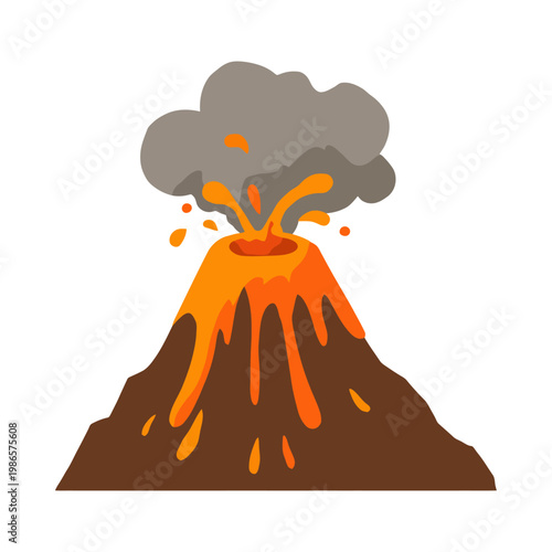 vector illustration of a volcano