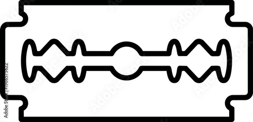 Razor Blade Close Up Illustration.