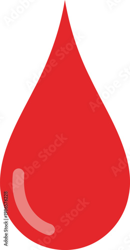 Red drop with shine tear drop shiny liquid