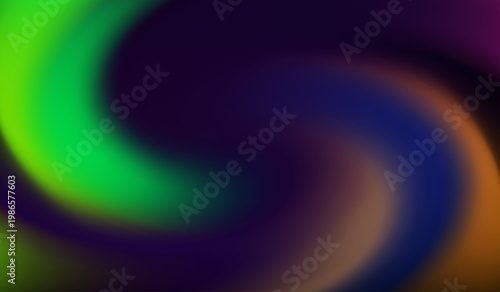 Abstract multicolored holographic background with form a smooth swirling motion design for web banner poster landing page and modern digital art