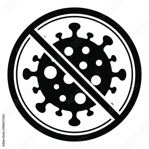 No coronavirus sign symbol icon warning covid19 disease prevention concept icon