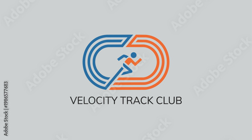 Velocity Track Club Logo Emblem.