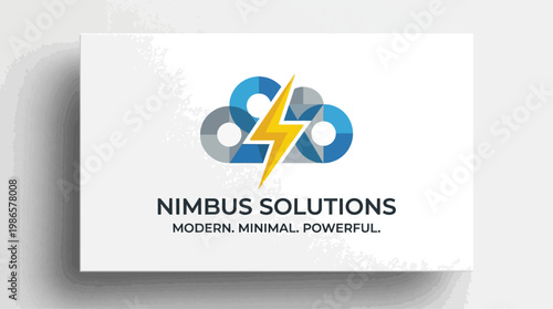 Nimbus Solutions Logo Branding Emblem Icon.
