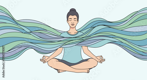 yoga woman in lotus pose