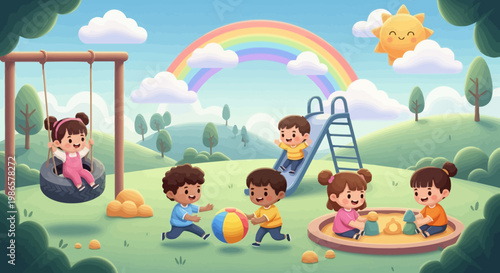 children on the playground