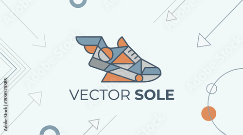 Vector Sole Shoe Icon Illustration.