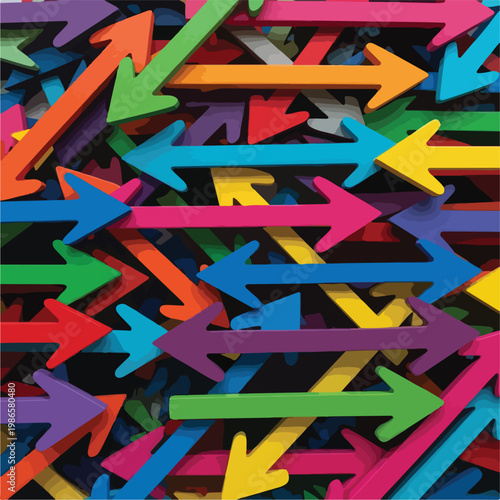 A colorful mess of arrows