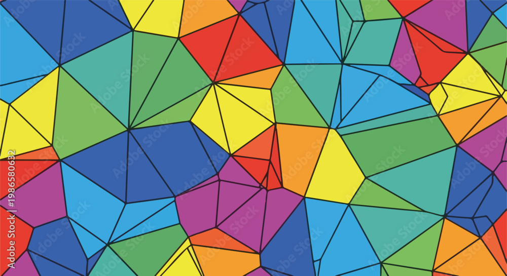 Fototapeta premium A colorful mosaic of polygon shapes