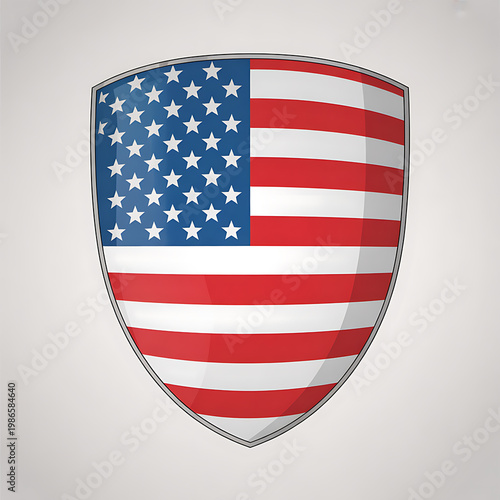 American flag shield emblem symbol patriotism protection USA