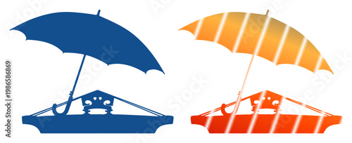 Umbrella protects home from elements, symbolizing security and insurance.
