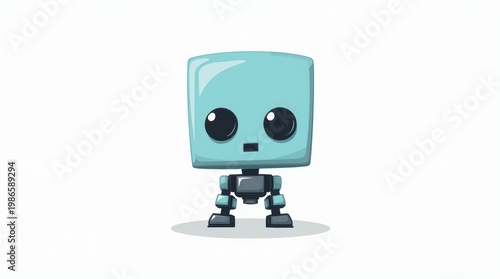 Modern blue office computer with a large monitor on a minimalist desk setup.