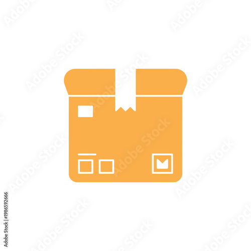 Orange package with white details package orange yellow