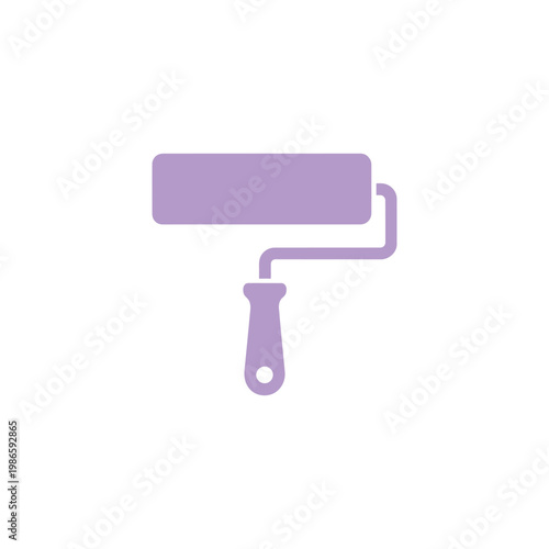 Purple paint roller painting tool handle