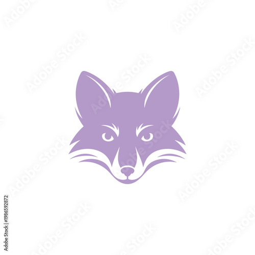 Purple fox head animal head