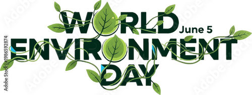 World Environment Day, eco friendly, green awareness, June 5, environmental conservation vector