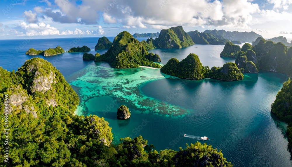 Fototapeta premium Raja Ampat Islands with Paradise.