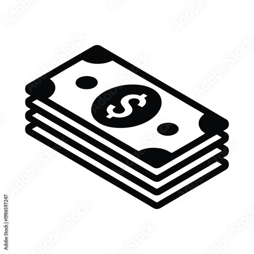 Stack of dollar bills icon